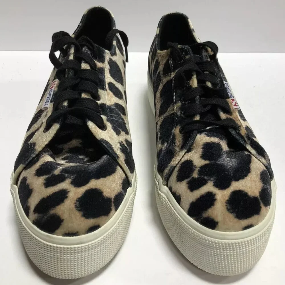 Superga Women's 2790 Sneaker Leopard, Size 9.5 M